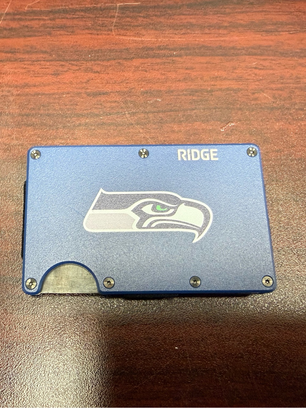 Ridge Wallet Seahawks Aluminum Card Holder - Blue - Picture 3 of 8